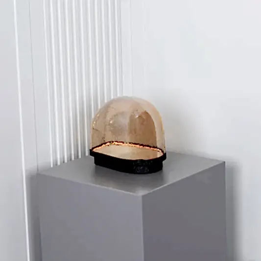 Gambia Bal Cam Siyah Masa Lambası 28 cm