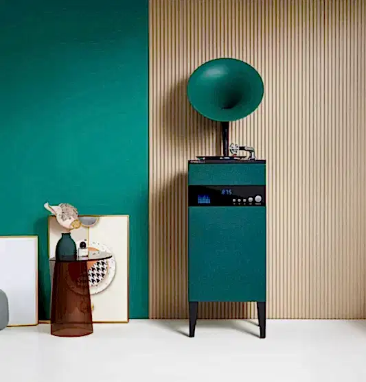 Yeşil Gramofon Müzik Çalar