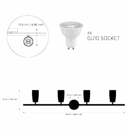 Angel Dörtlü Ahşap Siyah Aplik