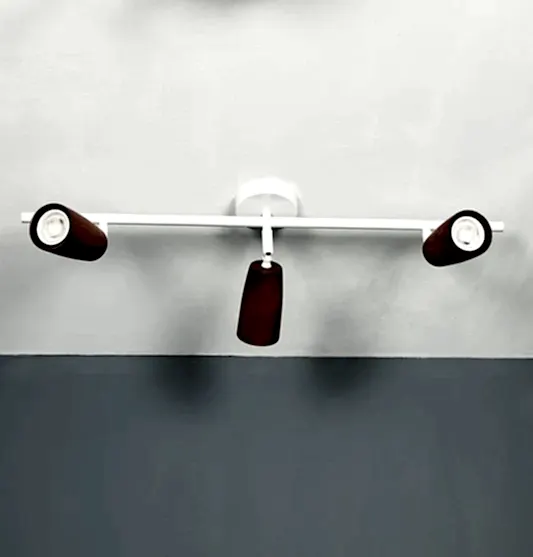 Angel Üçlü Ahşap Beyaz Aplik