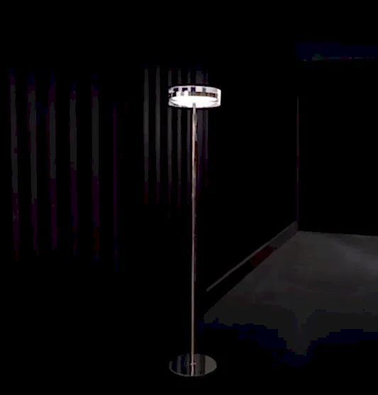 Berlin Platin Paslanmaz Şeffaf Cam Lambader