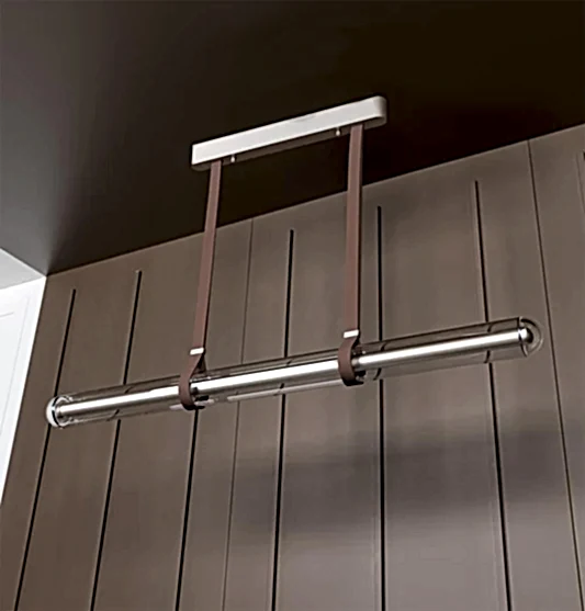 Bermuda Şeffaf Cam Bej Yemek Masası Avize 120 cm