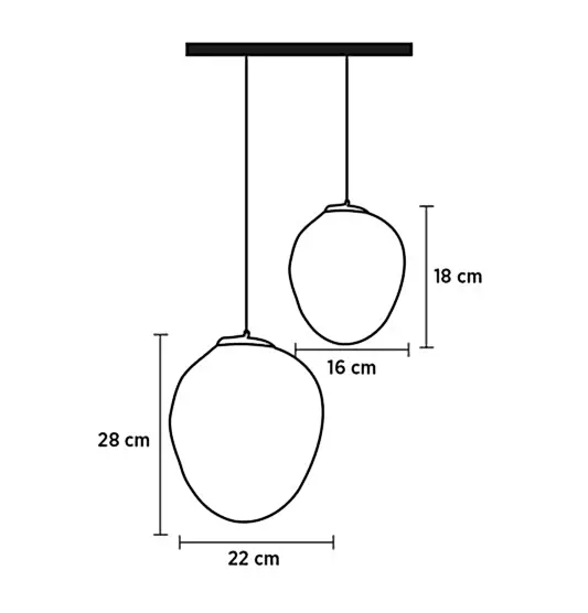 Broome Tekli Eskitme Bal Cam LED Sarkıt Avize 16 cm