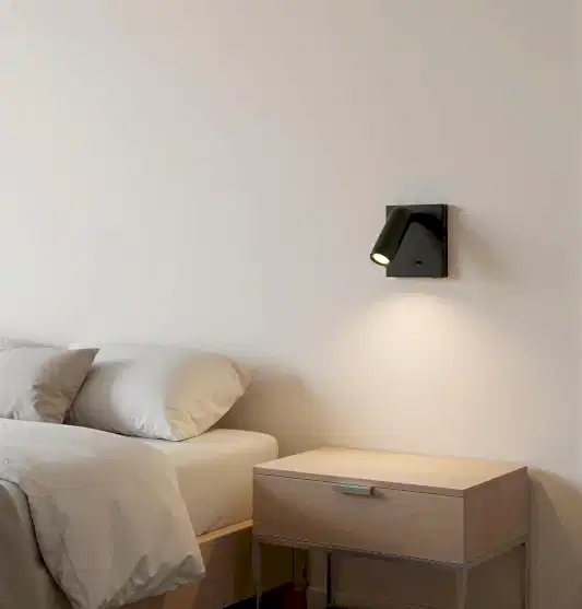 Darell Mat Siyah Düz Spot 8X8 cm