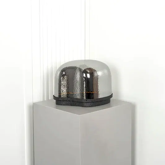 Gambia Füme Cam Masa Lambası - Large