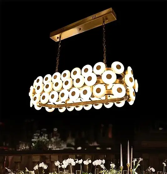 Efes Eskitme Yemek Masa Üstü Salon LED Avize