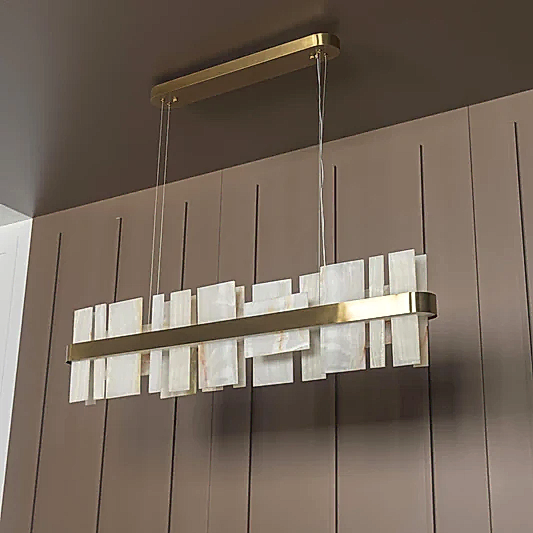 Ekho Eskitme Mermer Yemek Masa Üstü Avize 120 cm