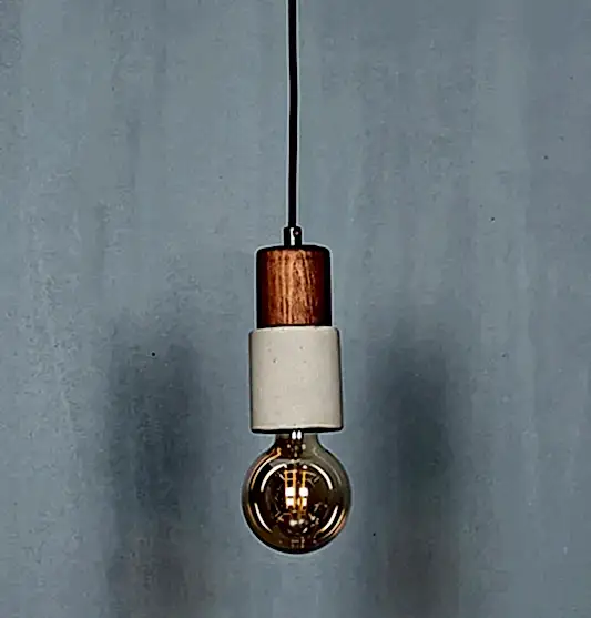 Tochi Mini Wenge Ahsap Beton E27 Sarkıt