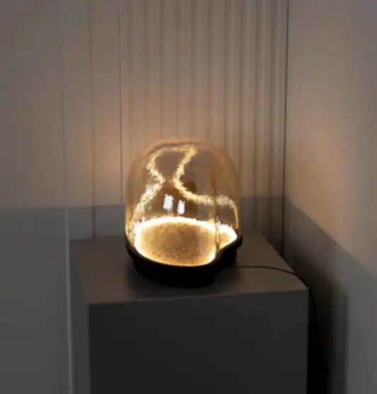 Gambia Bal Cam Siyah Masa Lambası 33 cm