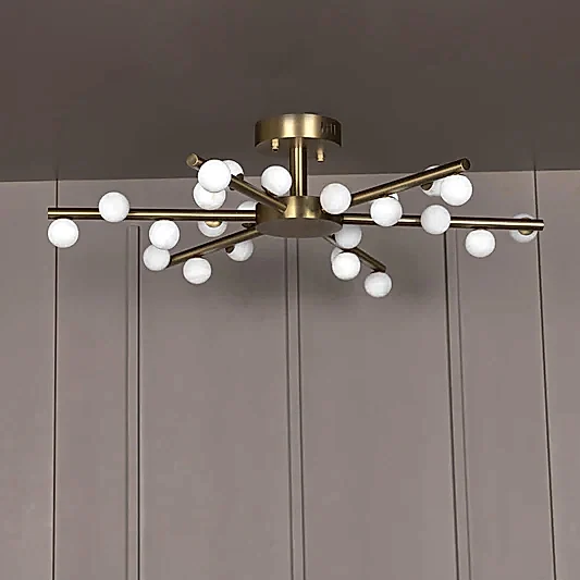 Gine Mermer Toplu Eskitme Salon Avize 85 cm