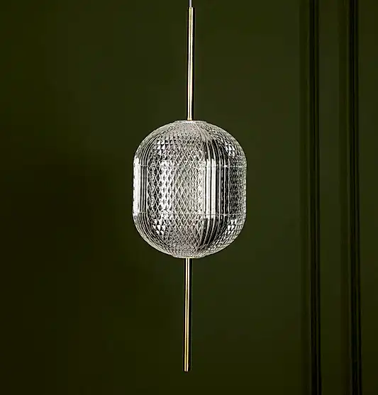 Sofya Akrilik Şeffaf Eskitme Cam LED Sarkıt Avize 21 cm