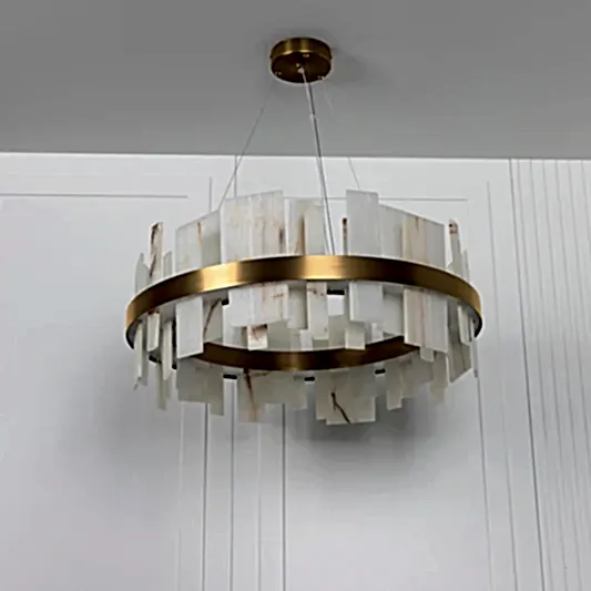 Ekho Eskitme Mermer Salon Sarkıt Avize 80 cm