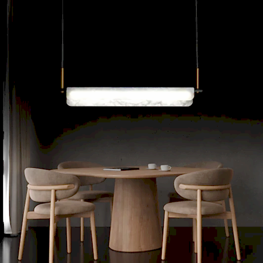 Orkos Mermer Sarkıt Avize 100 cm