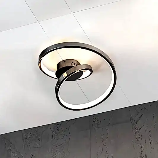 Bern Platin Paslanmaz Akrilik Plafonyer 45 cm