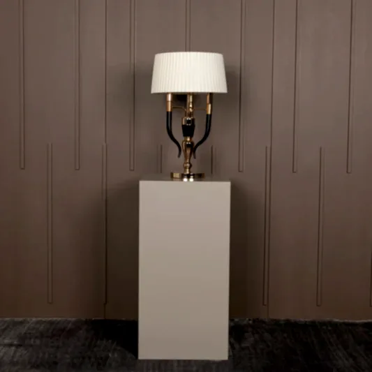 Torino Gold-Siyah Üç Kollu Abajur