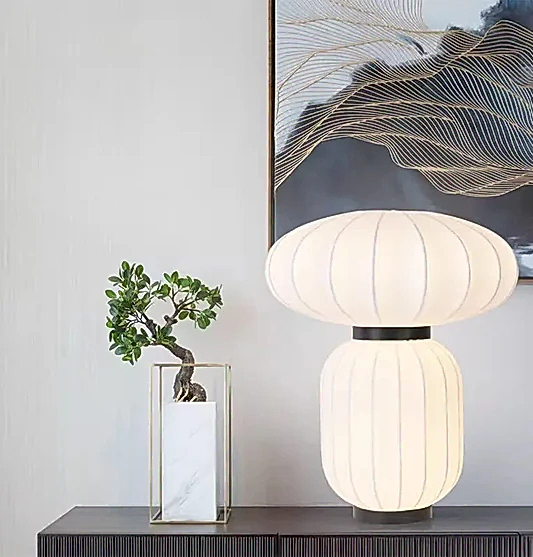 Nova Beyaz Soft Touch Boğumlu Masa Lambası 30cm