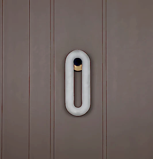 Teta Beyaz Mermer Eskitme Aplik 15x40 cm