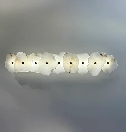 Anvers Dokuz Beyaz Mermerli Eskitme Led Aplik