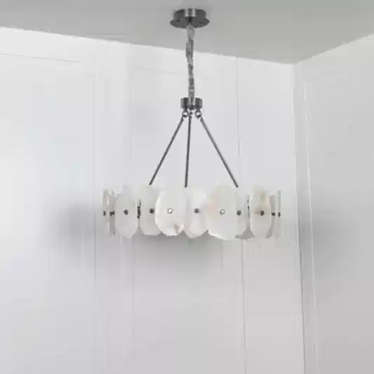 Anvers Mermer Salon Platin Avize