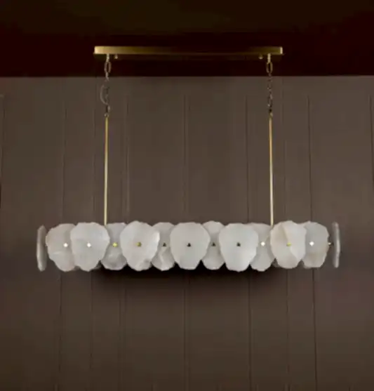 Anvers Eskitme Mermer Yemek Masa Üstü LED Avize