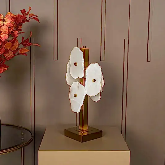 Anvers Mermer Eskitme Masa Lambası