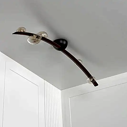 Kinşasa Kahverengi Deri Beş Bal Cam Plafonyer