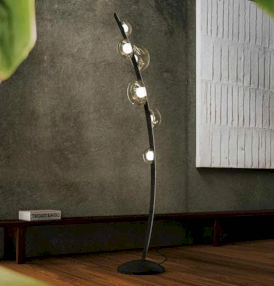 Labranda 6 Füme Camlı Siyah Led Lambader