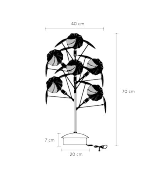 Mozambik Gold Masa Lambası 70 cm