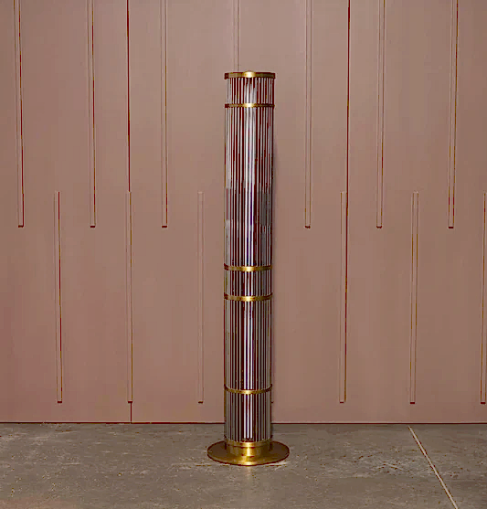 Nablus Şeffaf Cam Çubuklu Eskitme Lambader