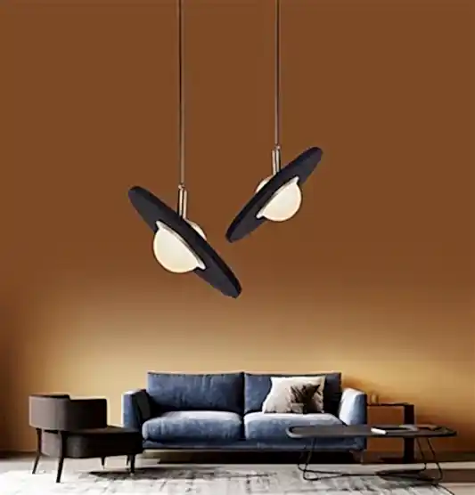 Şalık Eskitme Siyah Beton LED Sarkıt 25 cm