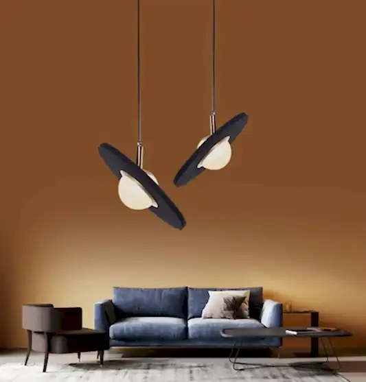 Şalık Eskitme Siyah Beton LED Sarkıt Avize 30 cm