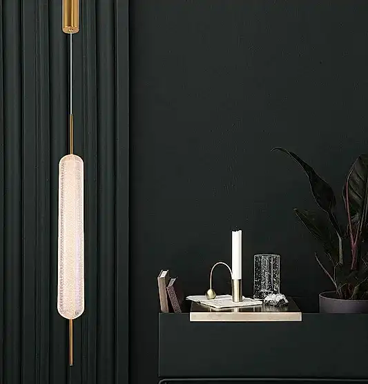 Sofya Akrilik Şeffaf Eskitme Cam LED Sarkıt Avize 120 cm