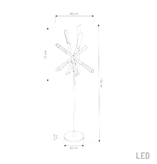 Surinam Kristal Akrilik Nikel Lambader