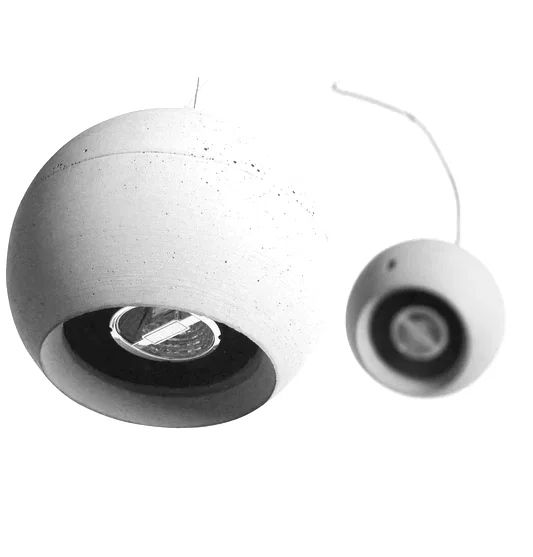 Toppu Beton Gri Açılı Sarkıt Avize