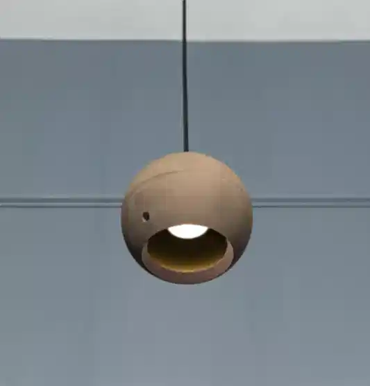 Toppu Beton Kahverengi Açılı Sarkıt Avize