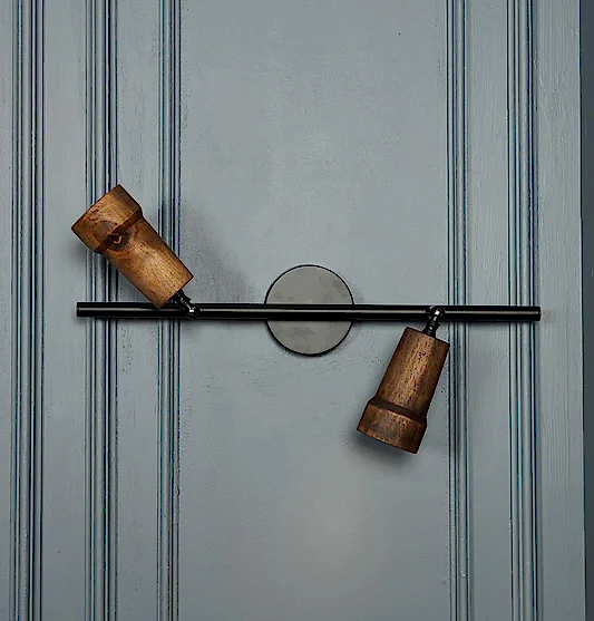 Victoria İkili Ahşap Siyah Aplik