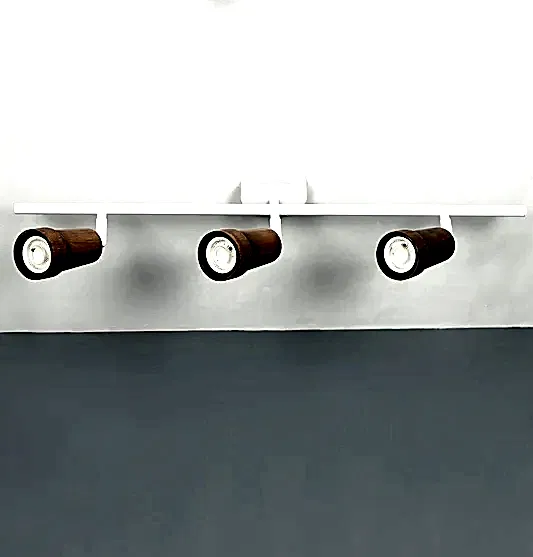 Victoria Üçlü Ahşap Beyaz Aplik