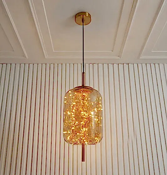 Viyana Eskitme Bal Cam Sarkıt Avize 18 cm