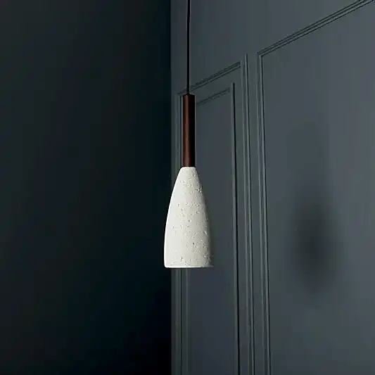 Zada Tekli Beyaz Beton E27 Sarkıt Avize